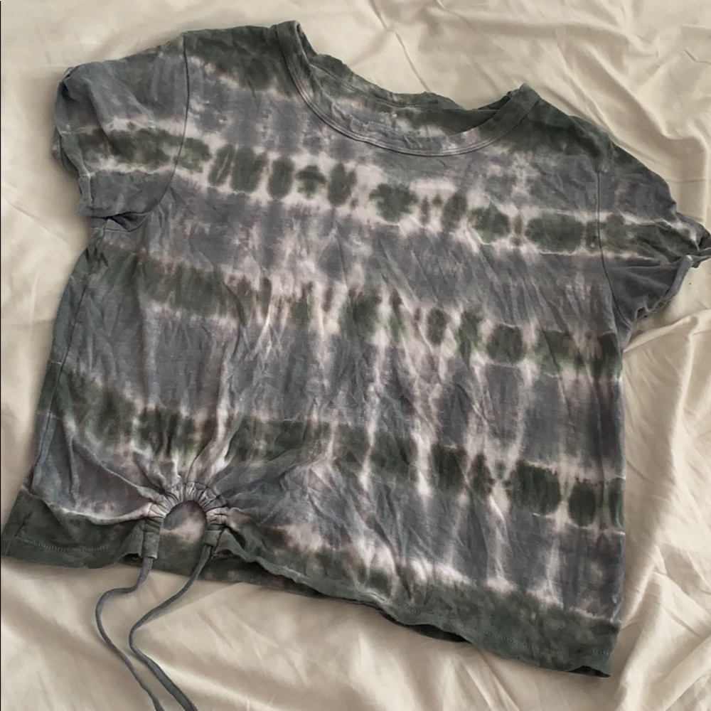 Arie Distressed Tie Dye Crop Top